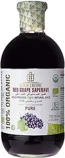 عصير العنب الأحمر النقي العضوي جورجيا سابيرافي ، 750 مل