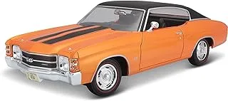 Maisto Diecast Special Edition 1:18 1971 Chevrolet Chevelle SS 454 Diecast Model Car, Orange
