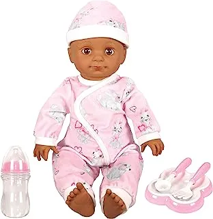 Lotus Afro-American No Hair Soft-Bodied Baby Doll, 18-Inch Size