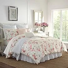 Laura Ashley Home - King Comforter Set, Luxury Bedding with Matching Shams, Stylish Home Decor for All Seasons (Wisteria Pink, King)
