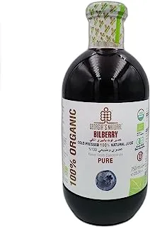 Georgia's Natural Organic Pure Bilberry Juice, 750 ml