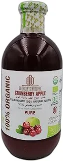 Georgia's Natural Organic Pure Cranberry Apple Fusion Juice, 750 ml