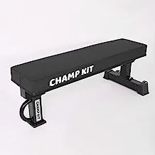 Champ Kit Hero Flat Exercise Bench | Impressive Weight Capacity | Grippy Materials Seat