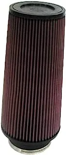 K&N RE-0860 Universal Clamp-On Air Filter: Round Tapered; 4 in (102 mm) Flange ID; 12 in (305 mm) Height; 6 in (152 mm) Base; 4.625 in (117 mm) Top