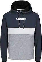 Jack & Jones mens JJEREID BLOCKING SWEAT HOOD NOOS Sweatshirt