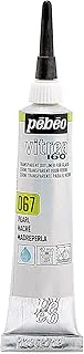 Pebeo Vitrea 160, Glass Paint Outliner, 20 ml Tube - Pearl, 0.68 Fl Oz (Pack of 1)