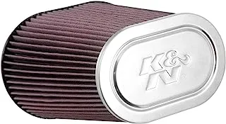 K&N RF-1024 Universal Clamp-On Air Filter: Oval Straight; 4.5 in (114 mm) Flange ID; 10 in (254 mm) Height; 9.25 in x 6.25 in (235 mm x 159 mm) Base; 7 in x 4.5 in (178 mm x 114 mm) Top