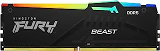 Kingston FURY Beast Black RGB 16GB (2x8GB) 6000MT/s DDR5 CL40 DIMM Desktop Gaming Memory Kit of 2 - KF560C40BBAK2-16