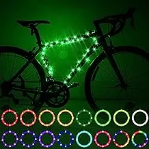 مصباح إطار الدراجة من Arabest LED - مصباح إطار دراجة يعمل بالتحكم عن بعد مع 17 لونًا و 7 أوضاع إضاءة ، مصباح LED فائق السطوع مقاوم للماء لدراجة الكبار ، وركوب الدراجة الليلية للأطفال