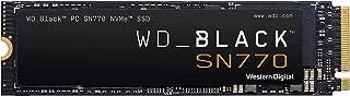 محرك أقراص SSD داخلي للألعاب WD_BLACK سعة 1 تيرابايت SN770 NVMe - Gen4 PCIe، M.2 2280، حتى 5,150 ميجابايت/ثانية - WDS100T3X0E