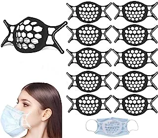 Joyzzz Silicone Face Mask Bracket for Comfortable Breathing, 10Pcs Upgraded 3D Face Bracket Silicone Breathe Cup Keeps Fabric off Mouth to Create More Breathing Space, Reusable and Washable