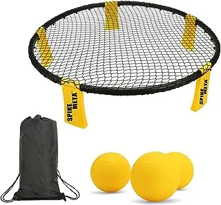 Spike Ball Game Set with Carry Bag, Beach Game Set, Outdoor Mini Volleyball Game, Played Outdoors, Indoors, Lawn, Yard, Beach, Tailgate, Park, Latest Game, Trending Spikeball Game Set, Slam Ball Game