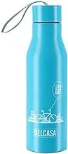 Delcasa Double Wall Insulation Stainless Steel Vacuum Bottle, 450 ml Capacity, Blue