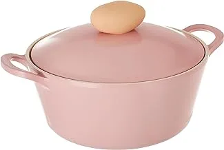 Neoflam Ceramic Retro Cooking Pot, 22 cm Size, Pink