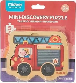 لغز Mideer Mini Discovery Fire Engine الخشبي