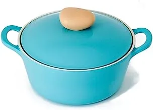 Neoflam Ceramic Retro Cooking Pot, 22 cm Size, Blue