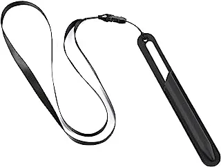 Pipetto Pencil Holder with Detachable Lanyard for Apple Pencil 1st and 2nd Generation, Black
