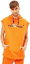 تي شيرت بغطاء للرأس مطبوع عليه شخصية NFT X Bored Puma من Splash للرجال ، مقاس X-Small ، برتقالي