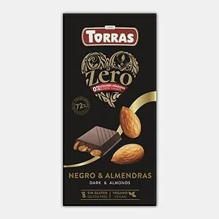 Gullon Torras 0% Added Sugar Dark & Almond Chocolate, 150 gm