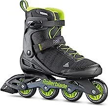 حذاء التزلج على الجليد من Rollerblade Zetrablade Elite للرجال للبالغين ، باللون الأسود والليموني ، أحذية تزلج مضمنة الأداء