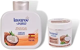 Lavarov Coconut Scent Shower Gel and Scrub 2-Pieces Set