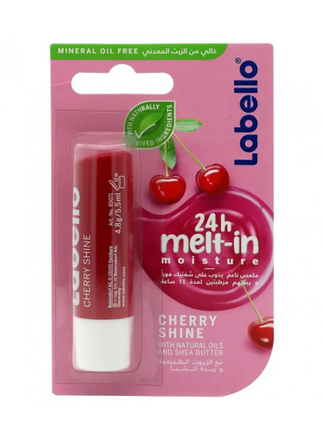 Labello LABELLO Lip Care, Moisturizing Lip Balm, Cherry Shine, 4.8g