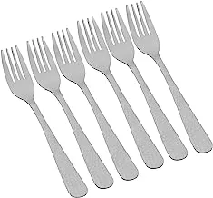 Al Saif Palma Design Stainless Steel Table Fork Set 6-Pieces