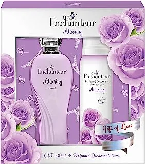 Enchanteur EDT & Perfumed Deodorant Giftpack- Alluring, Gift Of Love, 100ml + 75ml