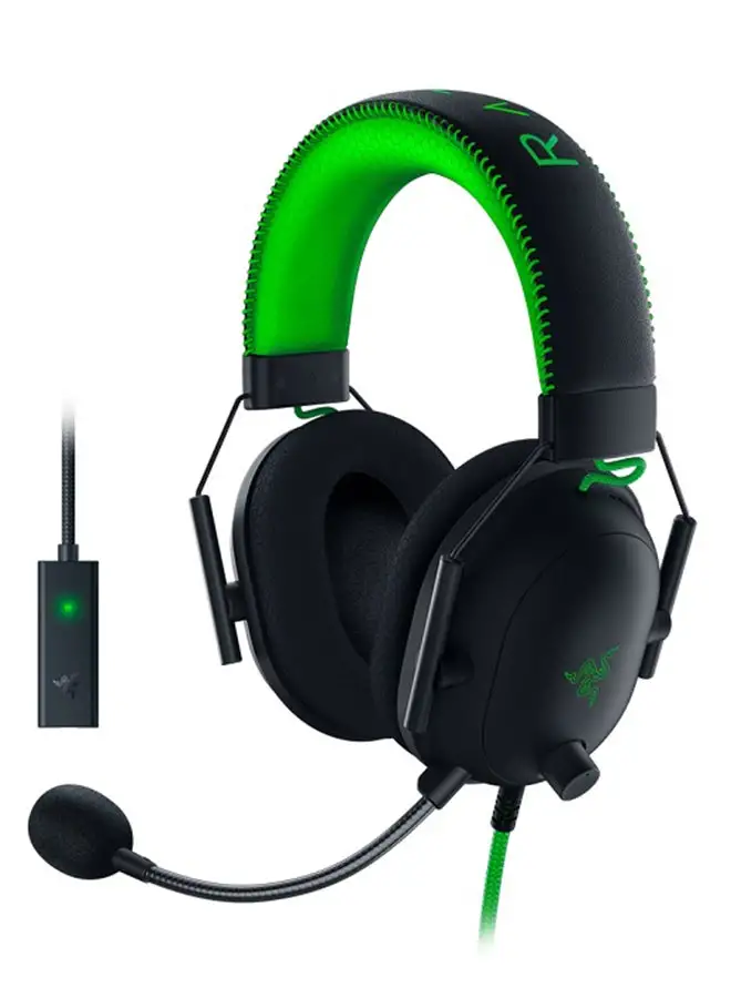 RAZER Razer BlackShark V2 Special Edition Wired Gaming Headset, THX Spatial Audio, HyperClear Cardioid Mic with USB Sound Card, Advanced Passive Noise Cancellation - Classic Black