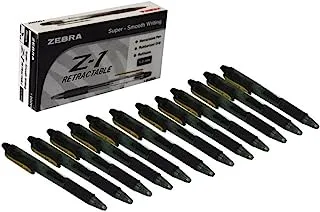 قلم ضغط Zebra Z-1 أسود 1.0 ملم عبوة من 12 قلم