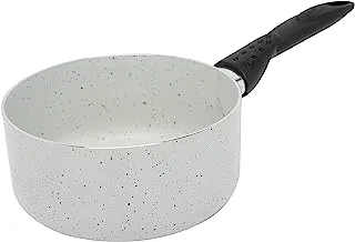 Trust Pro Non Stick Sauce Pan with 2 Layered Aluminium Coating, 16 cm, White
