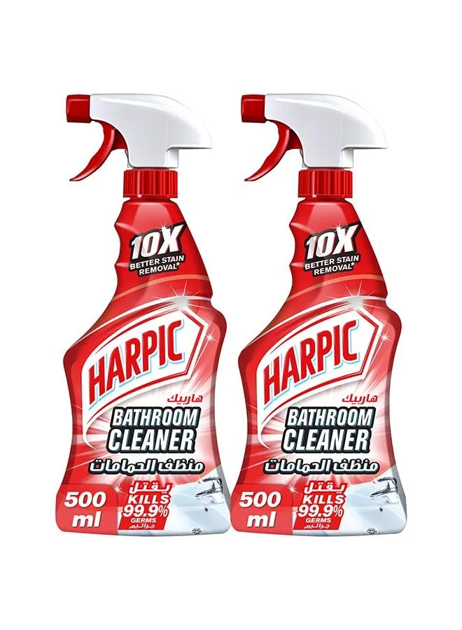 Harpic Bathroom Cleaner Trigger Spray, Pack Of 2 Multicolour 500ml