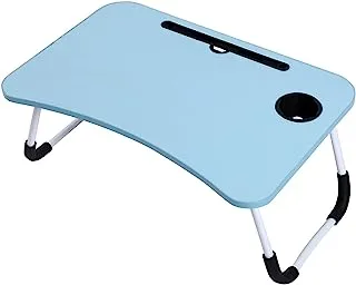 Generic Foldable Laptop Desk Blue | Standing Desk | TV Tray Tables for Eating | Reading | Breakfast Tray | Laptop Stand for Bed and Couch | Portable Desk for Dinner