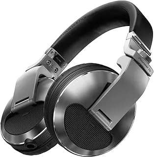 Pioneer DJ HDJ-X10-S - Closed-back Circumaural DJ Headphones with 50mm Drivers, with 5Hz-40kHz Frequency Range, Detachable Cable, and Carrying Case - Silver