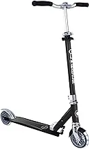 GLOBBER FLOW ELEMENT LIGHTS: All-aluminium 2-wheel scooter with light-up wheels for kids and teens (aged 5+) - BLACK