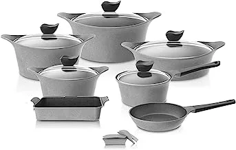 Neoflam Aeni Granite Cookware Set 9-Pieces, Gray