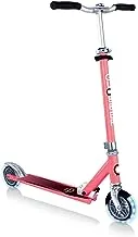 GLOBBER FLOW ELEMENT LIGHTS: All-aluminium 2-wheel scooter with light-up wheels for kids and teens (aged 5+) - CORAL PINK
