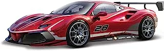 Bburago 1/43 Ferrari 488 Challenge EVO 2020 Rouge Racing Car, Red