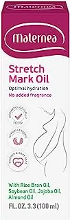 Maternea Stretch Mark Oil - Provides Optimal Skin Hydration and Nourishment, 3.3 FL. OZ. (100 ml)