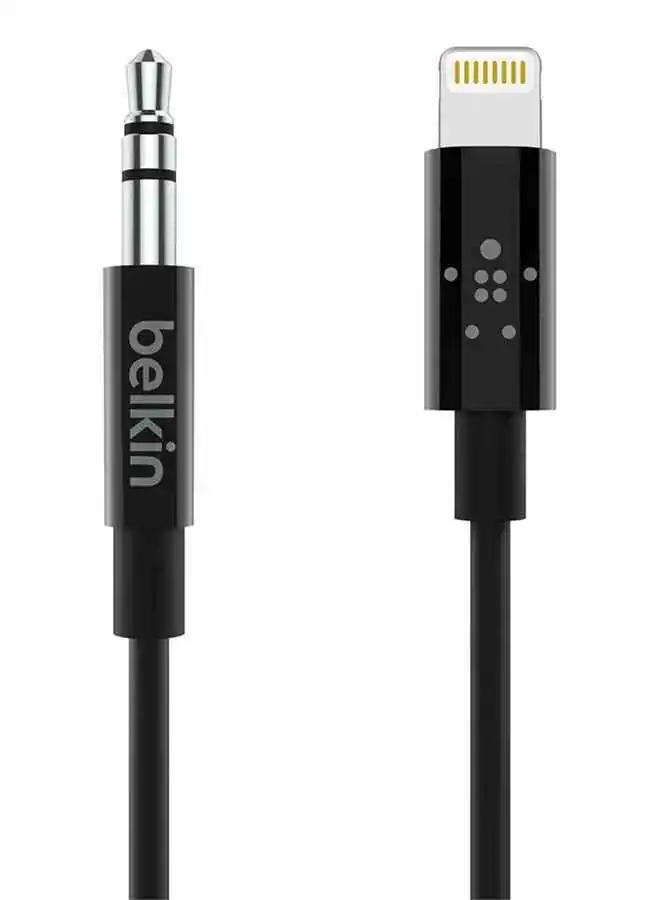 belkin 3.5 mm Audio Cable with Lightning Connector Black
