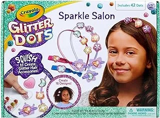 Crayola Glitter Dots Salon Hair Clips Craft, Toys, Gift for Kids, Ages 6, 7, 8, 9