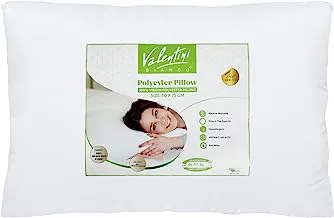 Valentini 100% Virgin Polyester Filling Pillow, 50 x 75 cm, White