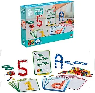 Plus-Plus Learn to Build ABC and 123 Toy 600 Pieces