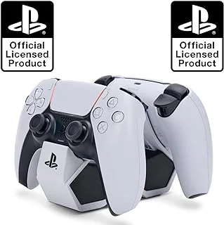 PowerA Twin Charging Station for DualSense Wireless Controllers (UK), DualSense Controller charging, Charge, Sony PlayStation, PS5, officially licensed (PS5)