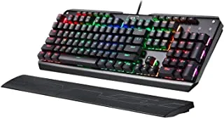 لوحة مفاتيح ألعاب ميكانيكية Redragon K555 مع مفاتيح زرقاء ، تسجيل ماكرو ، مسند للمعصم ، حجم كامل ، Indrah ، لأجهزة الكمبيوتر التي تعمل بنظام Windows (بإضاءة خلفية RGB LED)