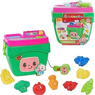 Just Play Cocomelon Veggie Learning Fun Shopping Basket, Kids Toys for Ages 18 Month