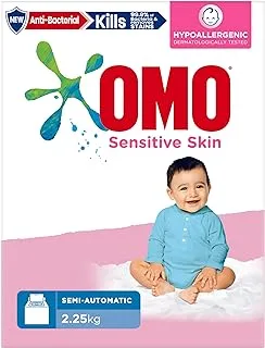 OMO Semi-Automatic Powder Laundry Detergent, for Sensitive Skin, 2.25 Kg