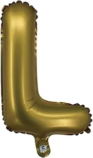 The Balloon Factory Letter L Foil Balloon, No Helium, 16-Inch Size, Gold