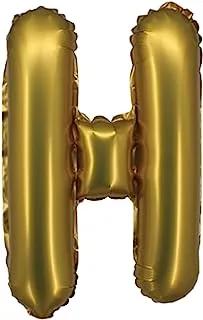 The Balloon Factory Letter H Foil Balloon, No Helium, 16-Inch Size, Gold