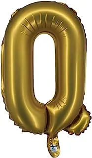 The Balloon Factory Letter Q Foil Balloon, No Helium, 16-Inch Size, Gold